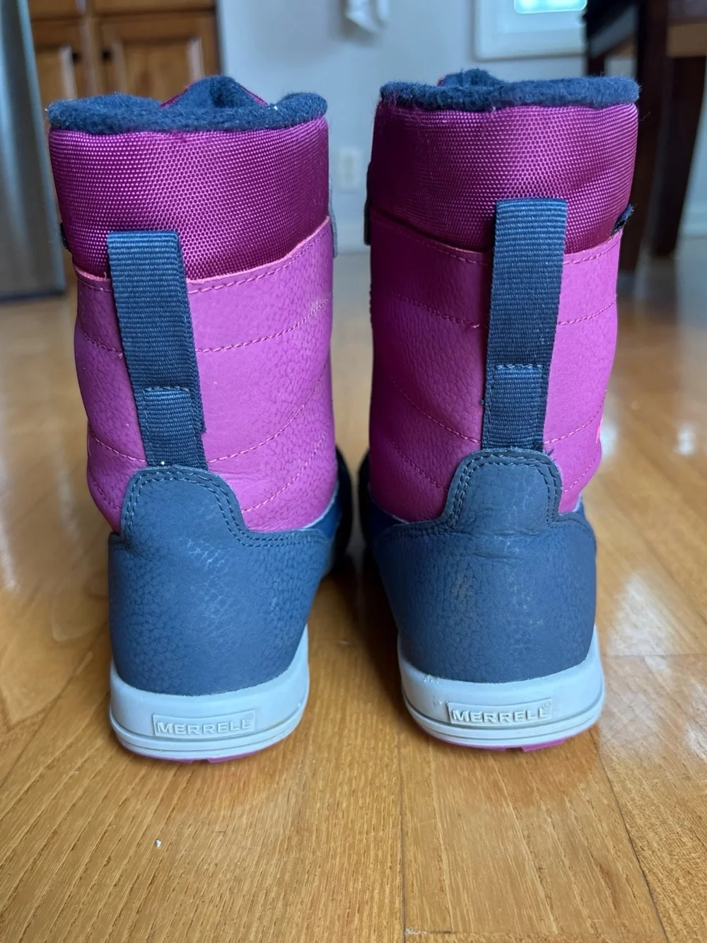 Merrell Snow Storm Waterproof Boots Berry Navy Purple Blue Youth Kids Girls Sz 2